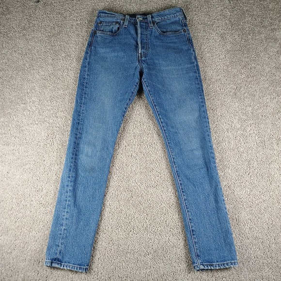 Levi's Denim - Levis 501 Skinny Jeans Womens 27 Big E Made in USA High Rise EUC